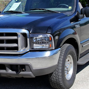 149.95 Spec-D Crystal Headlights Ford Excursion (2000-2004) w/ or w/o LED Light Bar - Redline360