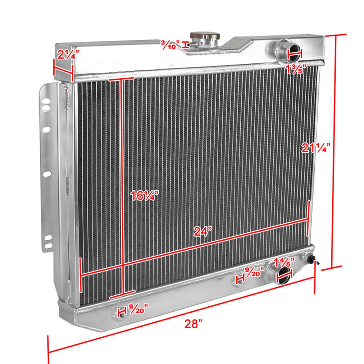 Spec-D Radiator Chevy Impala (1959-1963) Dual Row Aluminum Core