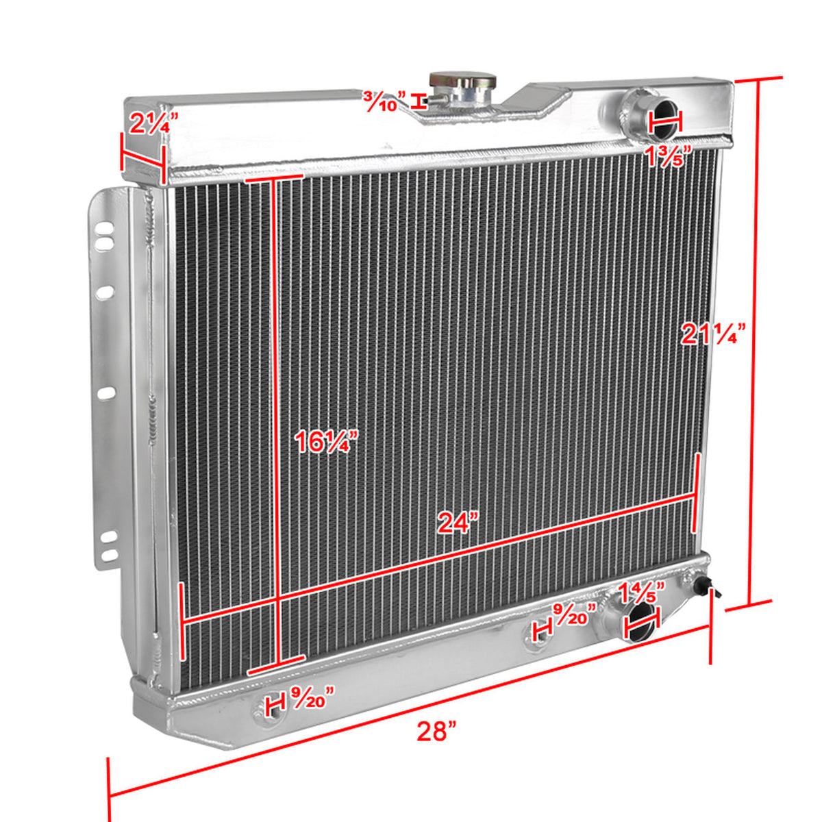 Spec-D Radiator Chevy Chevelle (1964-1965) Dual Row Aluminum Core