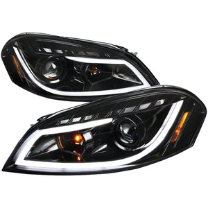 2014 Chevy Impala Headlight Bulb 06-16 Chevy Impala & Monte Carlo Headlight Assembly Pair - Black Housing, Clear Lens (Halogen) 2008 Chevy Impala Headlight - Foto 5