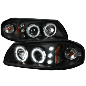 159.95 Spec-D Projector Headlights Chevy Impala (2000-2005) LED Halo - Black / Chrome - Redline360