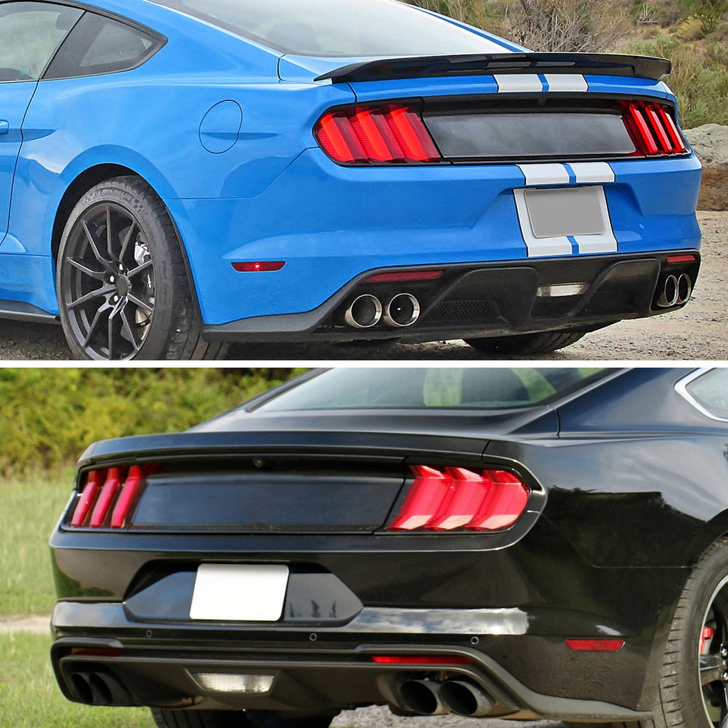 109.95 Spec-D Trunk Decklid Panel Ford Mustang (2015-2020) Emblem Delete - Gloss Black - Redline360