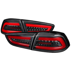 289.00 Spec-D LED Tail Lights Mitsubishi Lancer & EVO X (08-17) Smoke, Black or Red - Redline360