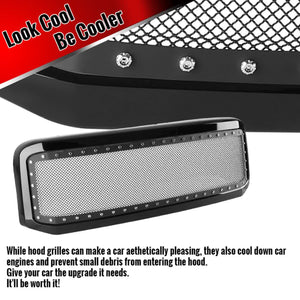 148.00 Spec-D Grill Ford Excursion (2005) Black ABS Rivet Style w/ Stainless Steel Mesh - Redline360