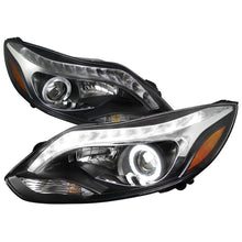 Load image into Gallery viewer, 280.00 Spec-D Projector Headlights Ford Focus (12-14) w/ LED Light Strip - Matte Black/Clear Lens - Redline360 Alternate Image