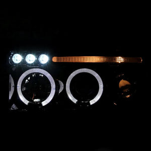 155.00 Spec-D Projector Headlights Dodge Ram (94-01) Dual LED Halo - Black or Chrome - Redline360
