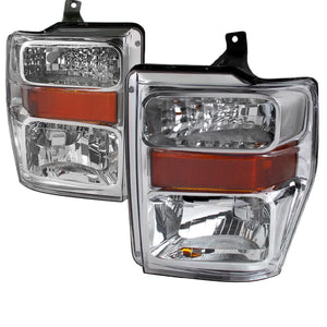 134.00 Spec-D OEM Replacement Headlights Ford F250/F350/F450/F550 Super Duty (08-10) w/ or w/o LED Light - Redline360