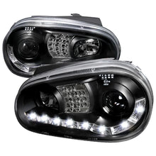 Load image into Gallery viewer, 225.00 Spec-D Projector Headlights VW Golf MK4 / GTI (96-06) Cabrio (99-02) R32 (2004) Black w/ R8 Style LED Strip - Redline360 Alternate Image