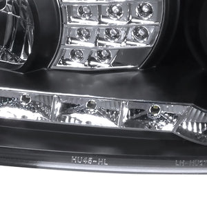 225.00 Spec-D Projector Headlights VW Golf MK4 / GTI (96-06) Cabrio (99-02) R32 (2004) Black w/ R8 Style LED Strip - Redline360