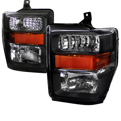 134.00 Spec-D OEM Replacement Headlights Ford F250/F350/F450/F550 Super Duty (08-10) w/ or w/o LED Light - Redline360