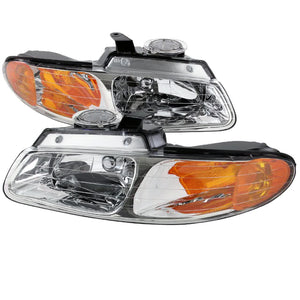 108.00 Spec-D OEM Replacement Headlights Dodge Caravan/Grand Caravan (96-00) Chrome or Black Housing - Redline360