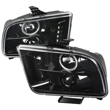 Load image into Gallery viewer, 169.95 Spec-D Projector Headlights Ford Mustang (05-09) w/ Halo &amp; LED Strip - Black or Chrome - Redline360 Alternate Image