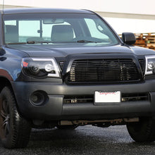 Load image into Gallery viewer, Spec-D Grill Toyota Tacoma (2005-2011) Black Mesh / Horizontal / Rivet Style - Glossy Black / Honeycomb Mesh Alternate Image