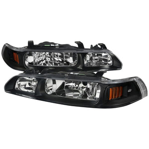 169.95 Spec-D OEM Replacement Headlights Acura Integra (1990-1993) Black w/ Corner Signals - Redline360