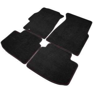 69.95 Spec-D Floor Mats Honda Civic Coupe/Hatch EK (96-00) Black w/ Red Stitching - Front/Rear - Redline360