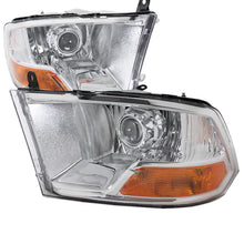 Load image into Gallery viewer, Spec-D Projector Headlights Dodge Ram (09-19) [w/ Amber Reflectors] Matte Black or Chrome Housing - Black Alternate Image