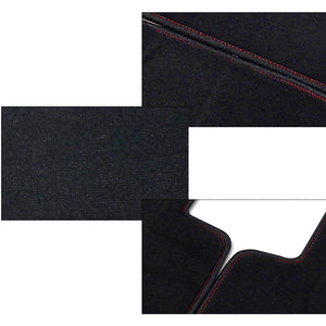 69.95 Spec-D Floor Mats Acura Integra Coupe (94-01) Black w/ Red Stitching - Front/Rear - Redline360