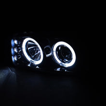 Load image into Gallery viewer, Spec-D Projector Headlights GMC Yukon (01-06) Sierra (99-06) Dual Halo w/o Bumper Lights - Black or Chrome - Matte Black/Clear Lens Alternate Image