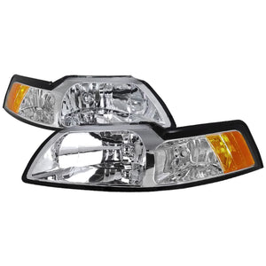 110.00 Spec-D OEM Replacement Headlights Ford Mustang (99-04) Smoked or Clear w/ Amber Reflectors - Redline360