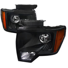 Load image into Gallery viewer, Spec-D Projector Headlights Ford F150 (2009-2014) w/ or w/o LED Light Strip - Matte Black/Clear Lens / w/o LED Light Strip Alternate Image