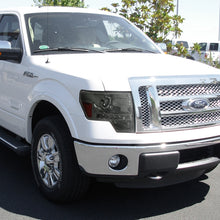 Load image into Gallery viewer, Spec-D Projector Headlights Ford F150 (2009-2014) w/ or w/o LED Light Strip - Chrome/Smoke Lens / w/ LED Light Strip Alternate Image