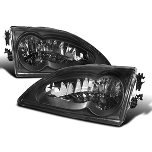 83.00 Spec-D OEM Replacement Headlights Ford Mustang (94-98) Chrome or Matte Black Housing - Redline360