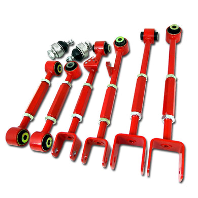 129.95 Spec-D Camber/Toe Kit Honda Accord (2008-2012) Front and Rear - 8 Piece - Red - Redline360