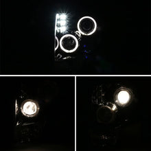 Load image into Gallery viewer, Spec-D Projector Headlights Ford F150 (09-14) Dual LED U-Ring Halo - Black / Chrome / Tinted - Black / Smoked Lens Alternate Image