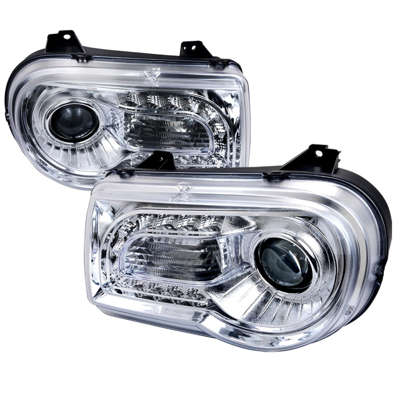 Spec-D Projector Headlights Chrysler 300C (2005-2010) w/ LED Strip