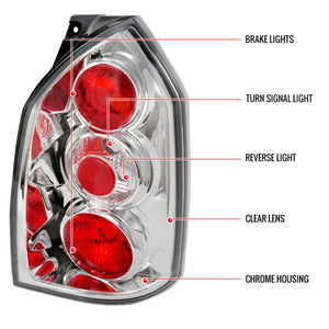 99.95 Spec-D Tail Lights Hyundai Tucson (2004-2009) Altezza Chrome / Black - Redline360