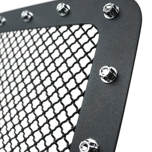 160.00 Spec-D Grill Insert Ford F250/F350/F450/F550 Super Duty (99-04) Mesh Rivet Style Black Stainless - Redline360