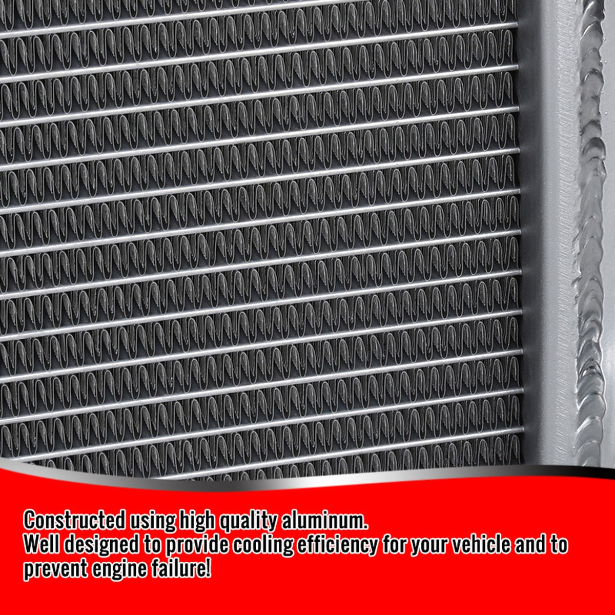 Gmc White Radiator Spec-D Aluminum Radiator GMC Sierra 1500 4.3 V6 (1999-2004) 3 Row Core
