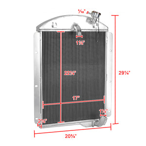 174.95 Spec-D Radiator Chevy Pickup Truck 6 Cyl (1941-1946) 3/Triple Row Aluminum Core - Redline360