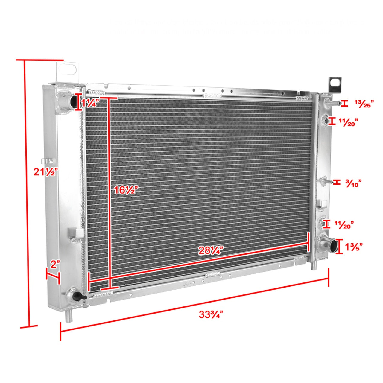 Gmc Radiator Spec-D Aluminum Radiator GMC Sierra 1500 4.3 V6 (1999-2004) 3 Row Core