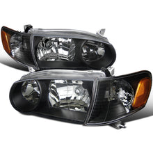 Load image into Gallery viewer, 115.00 Spec-D OEM Replacement Headlights Toyota Corolla (01-02) w/ Corner Lights &amp; Amber Reflectors - Matte Black - Redline360 Alternate Image