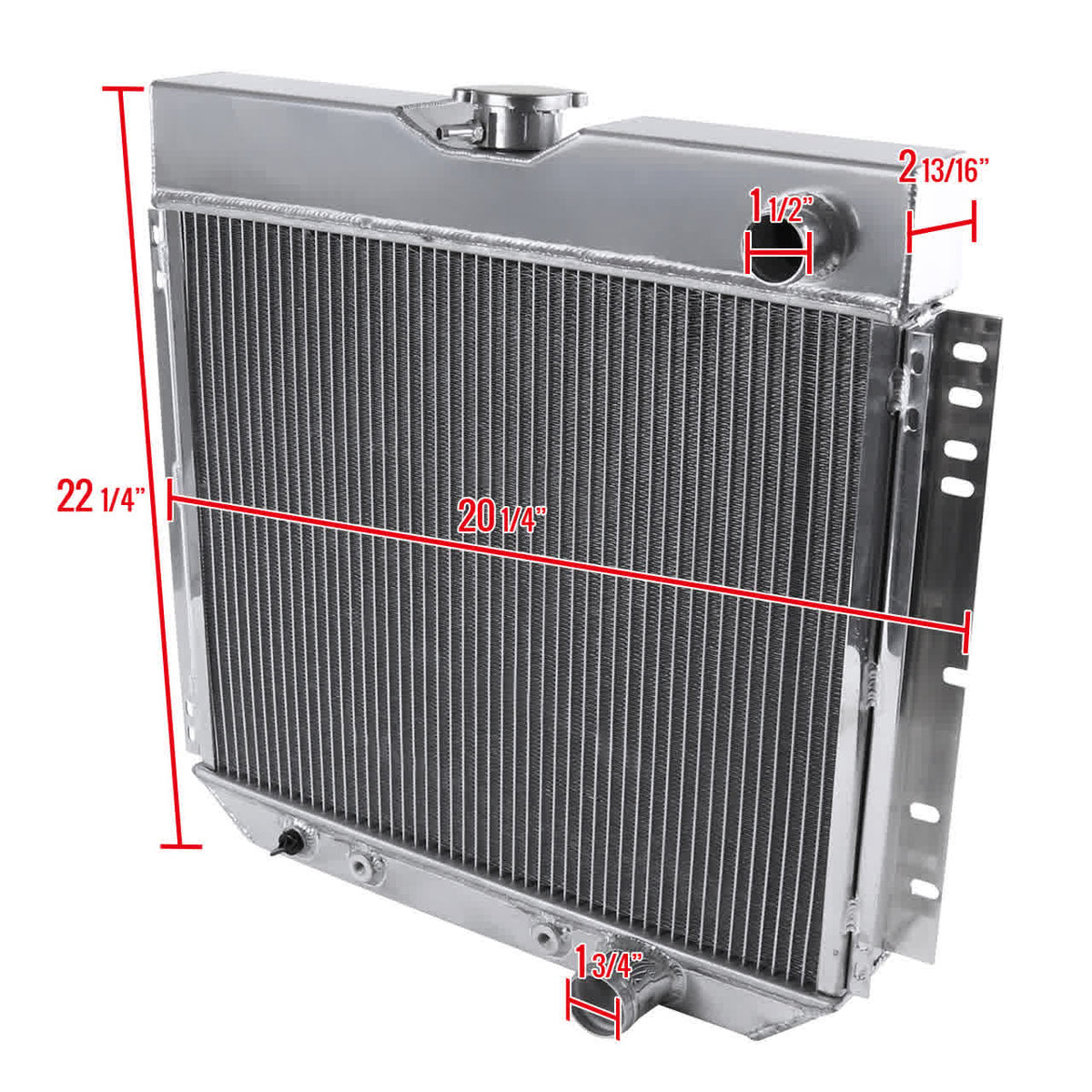 Spec-D Aluminum Radiator Ford Mustang (1967-1970) 3 Row - Passenger Si