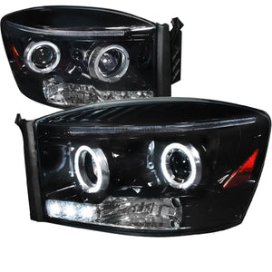 189.95 Spec-D Projector Headlights Dodge Ram 1500 (06-08) 2500/3500 (06-09) Halo Black or Chrome - Redline360