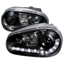 Load image into Gallery viewer, 225.00 Spec-D Projector Headlights VW Golf MK4 / GTI (96-06) Cabrio (99-02) R32 (2004) Black w/ R8 Style LED Strip - Redline360 Alternate Image