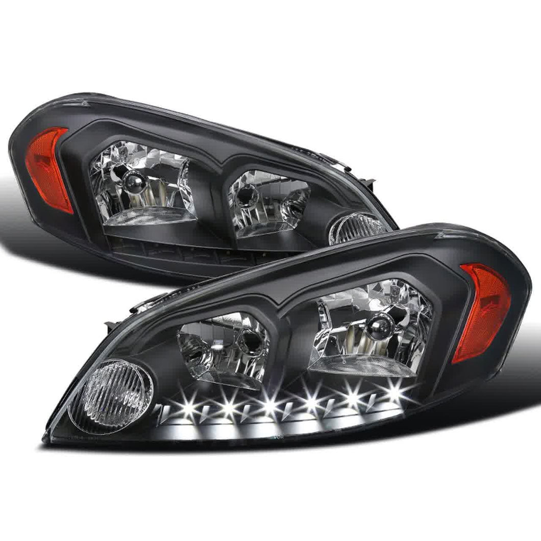 173.00 Spec-D Crystal Headlights Chevy Impala (2006-2016) Black or Chrome Housing - Redline360