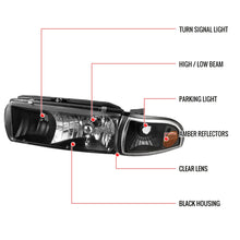 Load image into Gallery viewer, 139.95 Spec-D OEM Replacement Headlights Chevy Caprice (1991-1996) Impala (1994-1996) Black / Clear / Smoked - Redline360 Alternate Image
