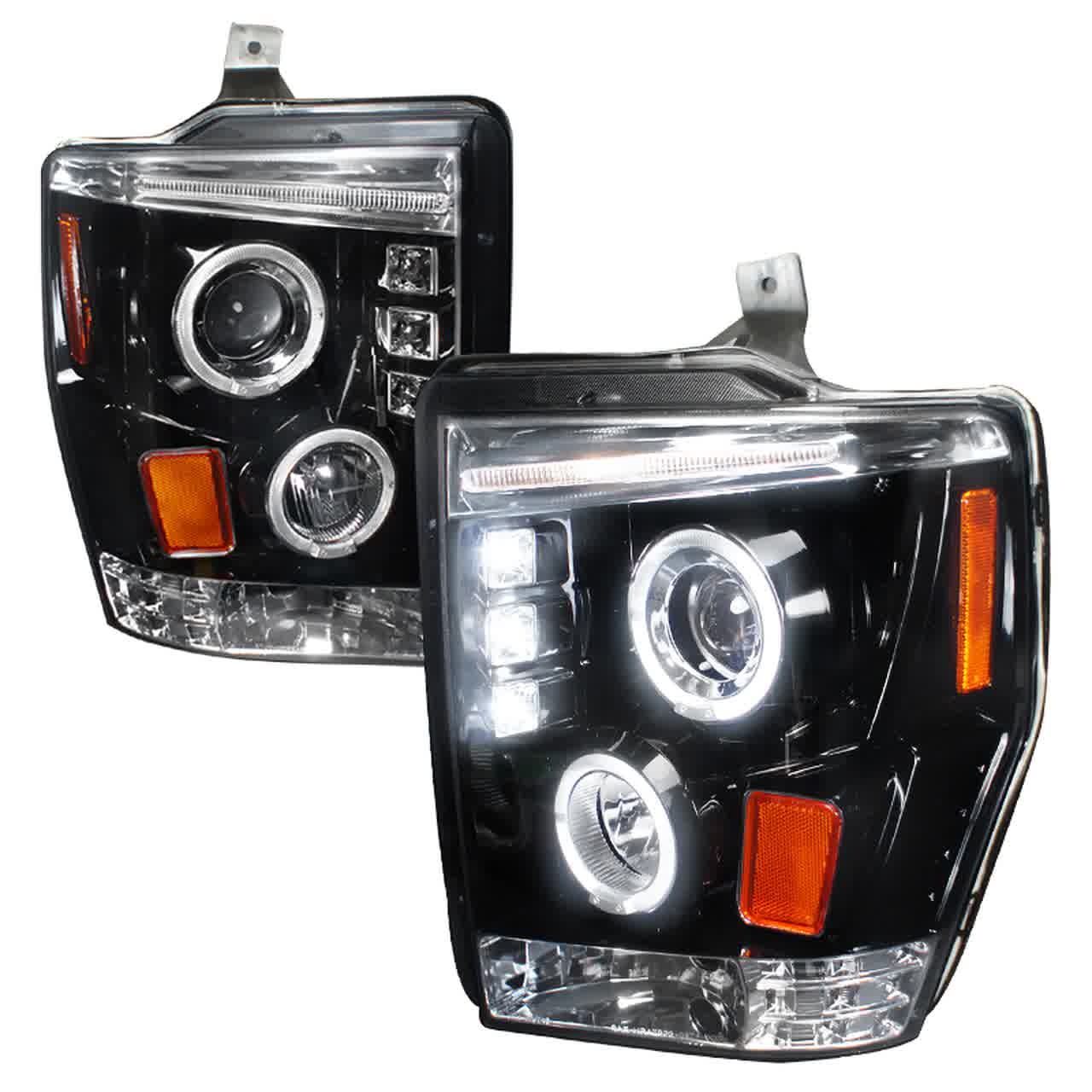 Spec-D Projector Headlights Ford F250 F350 F450 (08-10) Dual Halo