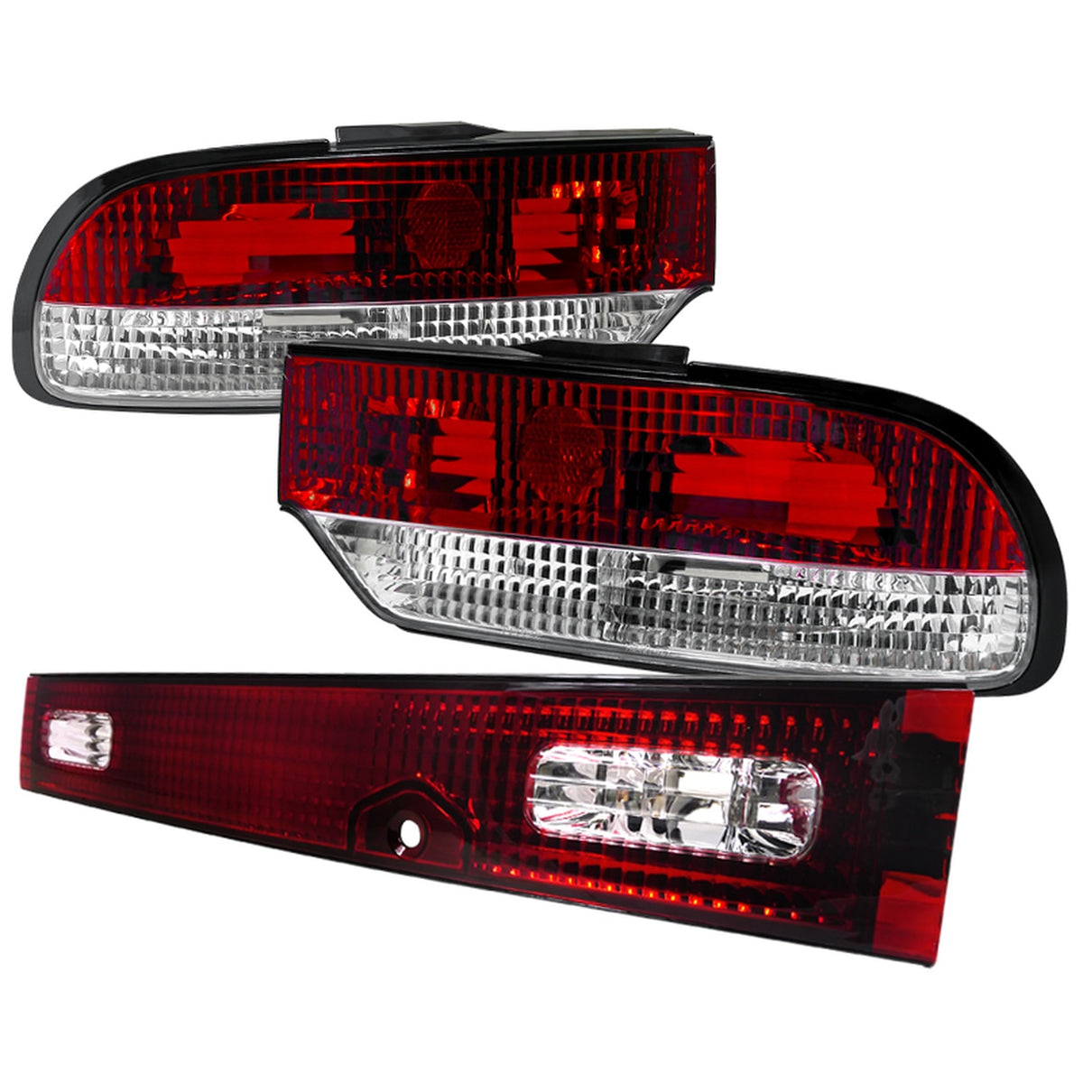 Spec-D Tail Lights Nissan 240SX S13 Hatchback (89-94) w/ Center Trunk