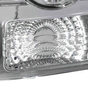 195.00 Spec-D Crystal Headlights Chevy Silverado 1500/2500/3500 Non-HD (99-02) [w/ Bumper Lights] w/ or w/o LED Light Strip - Redline360