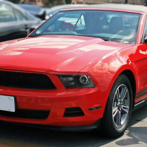 218.00 Spec-D Projector Headlights Ford Mustang (2010-2014) [Retrofit Style] Matte Black Housing/Clear Lens - Redline360