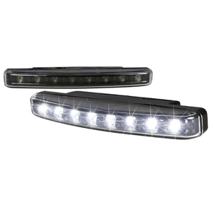 43.00 Spec-D Universal 4W 8 LED 6000K Daytime Running Lights - Matte Black or Chrome Housing - Redline360