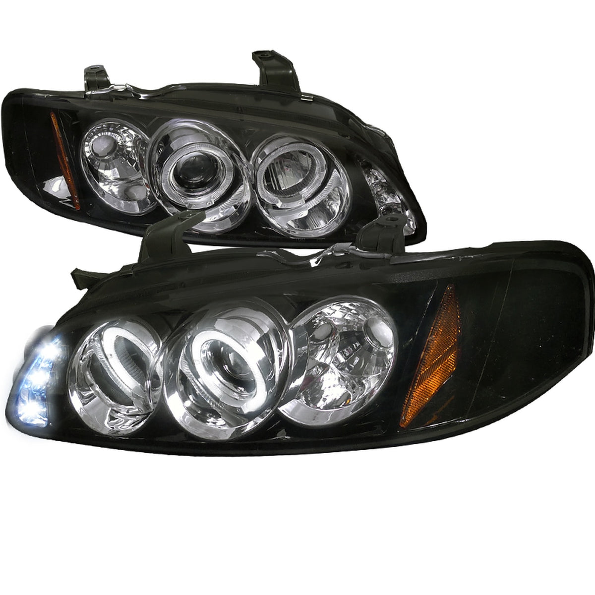 Spec-D Projector Headlights Nissan Sentra (00-03) Dual LED Halo - Blac ...