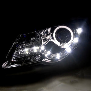 249.95 Spec-D Projector Headlights VW Passat (06-10) Halo w/ LED Bar Black or Chrome - Redline360