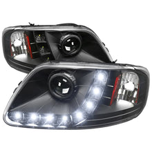 Load image into Gallery viewer, Spec-D Projector Headlights Ford F150 (97-04) Expedition (97-02) w/ SMD LED Light Strip - Black or Chrome - Matte Black/Clear Lens Alternate Image