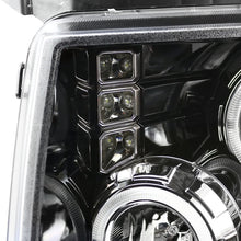 Load image into Gallery viewer, Spec-D Projector Headlights Ford F150 (09-14) Dual LED U-Ring Halo - Black / Chrome / Tinted - Black / Smoked Lens Alternate Image