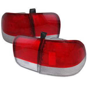 119.95 Spec-D Tail Lights Honda Civic Coupe (96-00) Sedan (96-98) Red Clear or Smoke Lens - Redline360